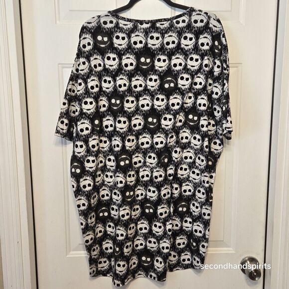 LuLaRoe Irma Top Lg Jack Skellington High Low Tunic Nightmare Before Christmas - Picture 4 of 6